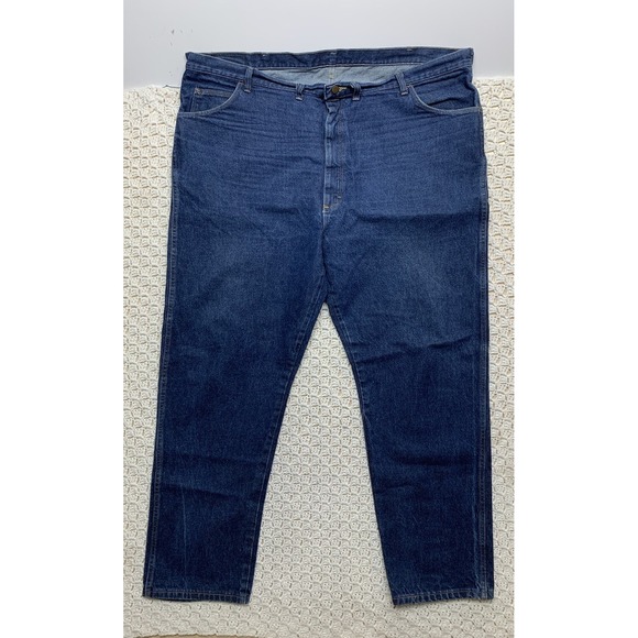 Wrangler Rugger Wear Jeans Womens 48x32 Straight Blue Denim 5-Pockest - Picture 1 of 11
